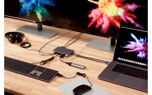 LMP USB-C Display Dock 2 4K - Dock USB-C 12 ports Gris Sidéral