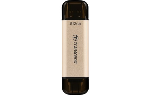 Clé USB-C et USB-A Transcend JetFlash 930C 512 Go - Or