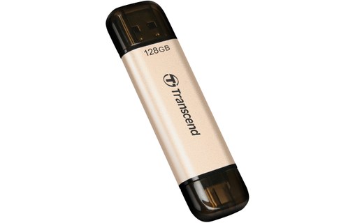 Clé USB-C et USB-A Transcend JetFlash 930C 128 Go - Or