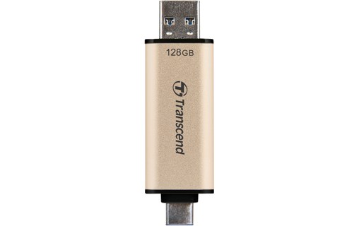Clé USB-C et USB-A Transcend JetFlash 930C 128 Go - Or