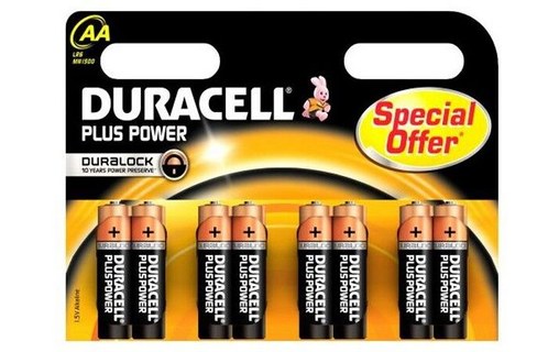 Piles Alcalines DURACELL Plus Power DURLR6P8B LR6 AA 1.5V (8 pcs) DURACELL