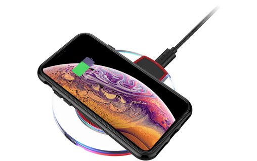 Novodio - Coque transparente magnétique pour iPhone X / XS contour noir