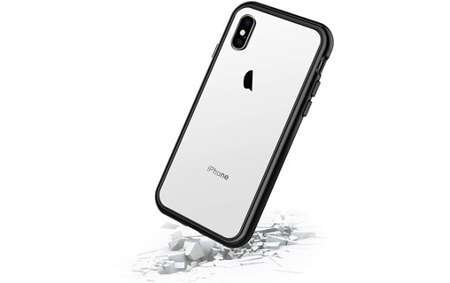 Novodio - Coque transparente magnétique pour iPhone X / XS contour noir