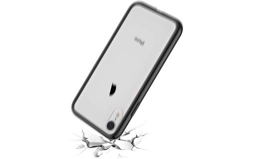 Novodio - Coque transparente magnétique pour iPhone XR contour noir