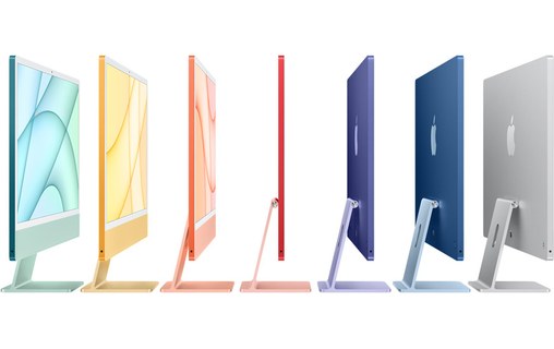 iMac 24" M1 (2021, 4 ports) Apple M1 8/8 coeurs 3,2 GHz SSD 512 Go 16 Go Bleu