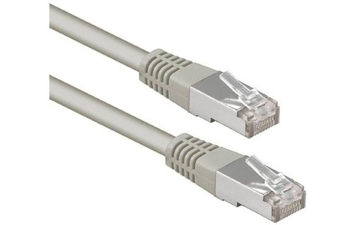 CORDON CABLE RESEAU ETHERNET RJ45 – Gris- 5m CAT6 FTP