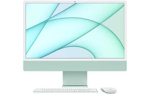 iMac 24" M1 (2021, 4 ports) 8/8 coeurs 3,2 GHz 16 Go SSD 1 To Vert