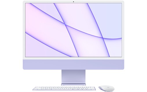 Apple iMac 24" Retina 4,5K M1 2021 8/8 coeurs SSD 256 Go 8 Go RAM - Mauve