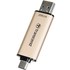 Clé USB-C et USB-A Transcend JetFlash 930C 256 Go - Or