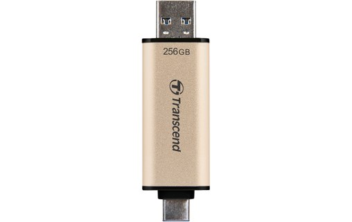 Clé USB-C et USB-A Transcend JetFlash 930C 256 Go - Or