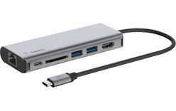 Belkin Hub USB-C - Station d'accueil 6 ports Charge USB-C 100 W, RJ-45 et HDMI