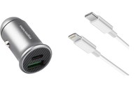 Novodio Mini Car Charger + câble Lightning - Chargeur voiture 60 W USB-C