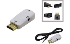 Convertisseur HDMI VERS VGA + Audio Pour utiliser un écran VGA sur une sortie PC