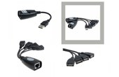 Rallonge USB A (Mâle Femelle) - USB EXTENDER AVEC 4 SORTIES USB AVEC 4 SORTIES U