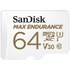 Carte microSDXC SanDisk Max Endurance 64 Go, UHS-I, V30