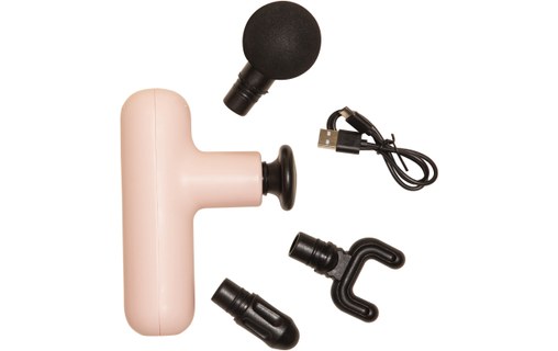 Lola Pistolet de massage sans fil avec 4 têtes amovibles - Rose