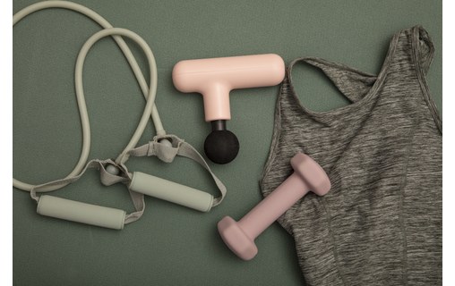 Lola Pistolet de massage sans fil avec 4 têtes amovibles - Rose