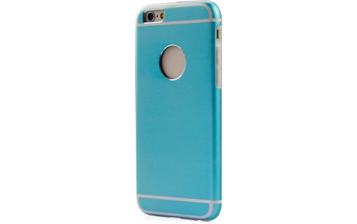iPEARL Glaze Aluminium Pro Bleu - Coque avec range câble pour iPhone 6 / 6s