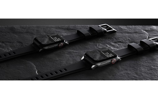 Nomad Rugged Strap Argent - Bracelet Apple Watch 38/40/41 mm
