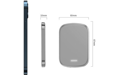 Novodio PureWatt Stick'n Go - Batterie externe sans fil magnétique 4200 mAh