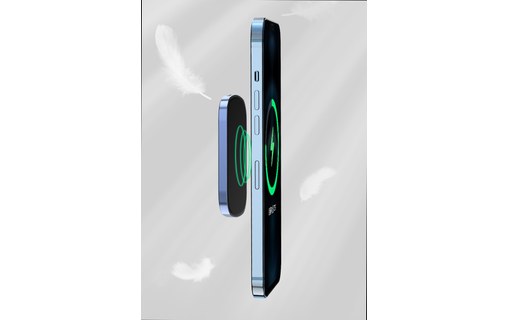 Novodio PureWatt Stick'n Go - Batterie externe sans fil magnétique 4200 mAh