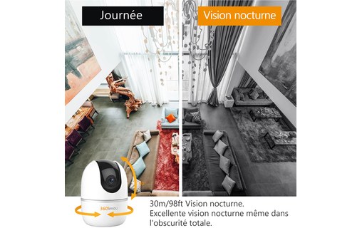 IMOU A1 2MP - Caméra IP Wi-Fi 1080p motorisée avec sirène
