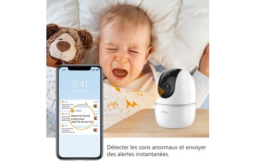 IMOU A1 2MP - Caméra IP Wi-Fi 1080p motorisée avec sirène