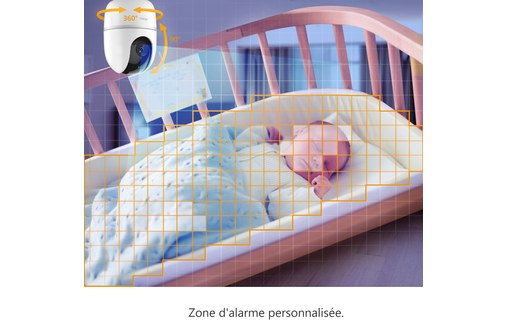 IMOU A1 2MP - Caméra IP Wi-Fi 1080p motorisée avec sirène