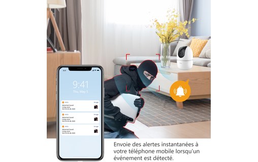 IMOU A1 2MP - Caméra IP Wi-Fi 1080p motorisée avec sirène