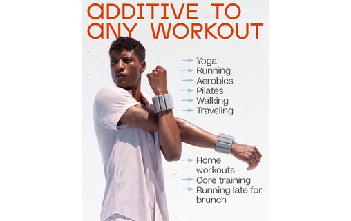 Bala Bangles Rose - 2 poids réglables pour poignets & chevilles - 0,5 kg chacun