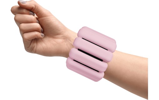 Bala Bangles Rose - 2 poids réglables pour poignets & chevilles - 0,5 kg chacun