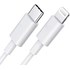 DLH CABLE USB-C VERS APPLE LIGHTNING CERTIFIE MFI 1M 3.25A 65W MAX BLANC