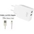DLH CHARGEUR SECTEUR 2 PORTS USB 12W AVEC CABLE APPLE LIGHTNING MFI POUR IPHONE