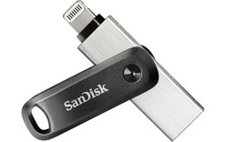 Clé Lightning et USB-A SanDisk iXpand 64 Go - Argent, Noir - USB 3.2