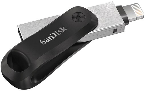 Clé Lightning et USB-A SanDisk iXpand 64 Go - Argent, Noir - USB 3.2