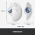 Souris sans fil Logitech ERGO M575 - Blanche - Ergonomique, Trackball