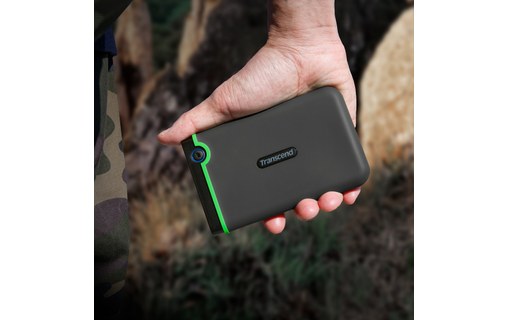 Transcend StoreJet 25M3C 4 To - Noir, Vert - Disque dur externe USB-C