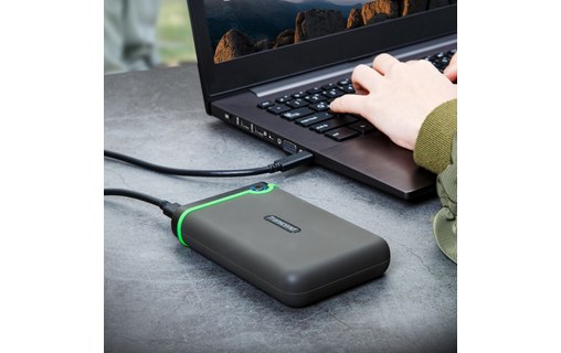 Transcend StoreJet 25M3C 4 To - Noir, Vert - Disque dur externe USB-C