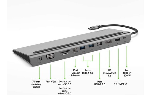 Station d'accueil USB-C 11 ports - Belkin Connect