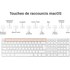 Novodio iSync Evo - Clavier Mac Bluetooth multi-connexion AZERTY (Aluminium)