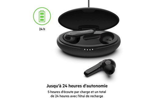 Écouteurs sport Belkin SoundForm Move, Noir - Bluetooth