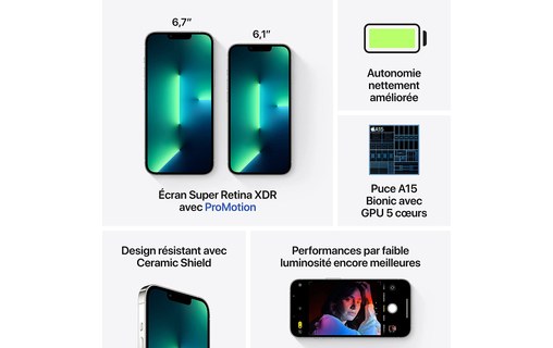 Apple iPhone 13 Pro Max 256 Go Argent