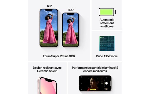 Apple iPhone 13 mini 256 Go Rose