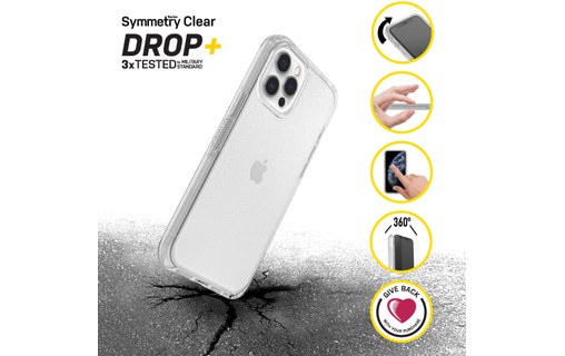 OtterBox Symmetry Clear Series pour Apple iPhone 12/iPhone 12 Pro, Stardust Glit