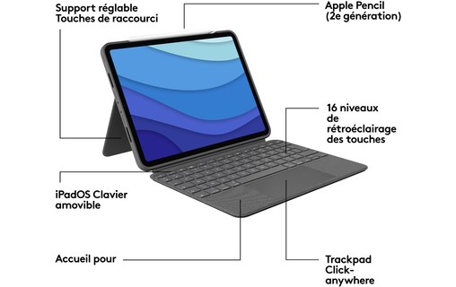 Logitech Combo Touch for iPad Pro 11-inch (1st, 2nd, and 3rd generation)