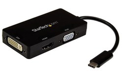 StarTech.com Adaptateur multiport USB-C - 3 en 1 - USB Type-C vers HDMI DVI ou V