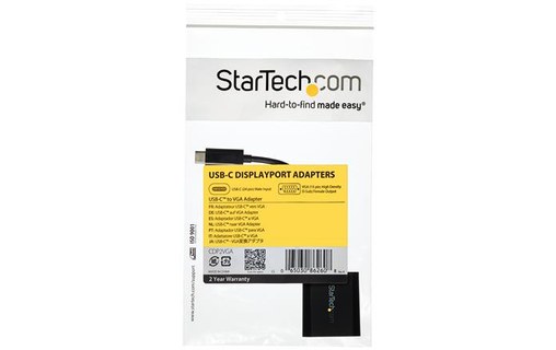 StarTech.com Adaptateur vidéo USB-C vers VGA - M/F - 1920x1200 / 1080p - Noir