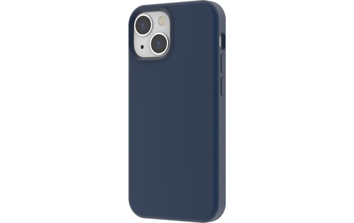 Coque iPhone 13 mini silicone magnétique (comp MagSafe) Bleu