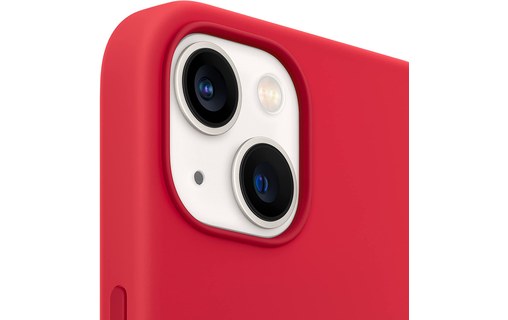Coque pour iPhone 13 silicone magnétique (comp MagSafe) Rouge Novodio