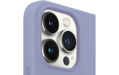 Coque pour iPhone 13 Pro silicone magnétique (comp MagSafe) Violet Novodio
